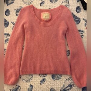 Vintage 100% cashmere Old Navy Soft Pink Women's Crew Neck Sweater